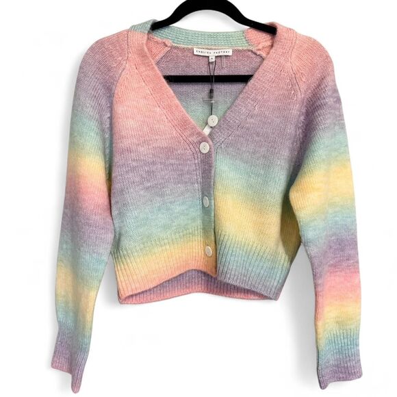 English Factory rainbow cropped cardigan size small - Picture 1 of 7